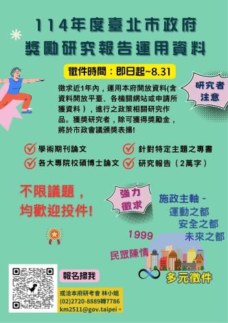 附件2-114年度獎勵研究報告宣傳海報